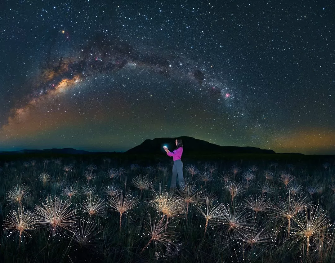 Céu estrelado sobre a Chapada dos Veadeiros