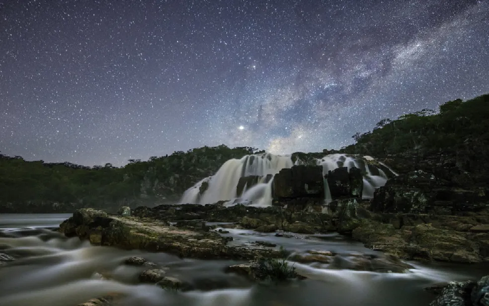 Céu estrelado sobre a Chapada dos Veadeiros